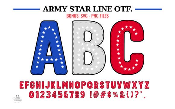 Army Star Line Font Review