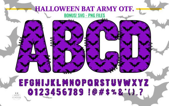 Bat Army: A Spellbinding Halloween Doodle Font for Editorial Design