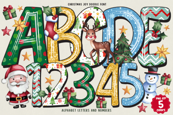 Christmas Joy Doodle: A Festive Typeface for Holiday Editorial Design