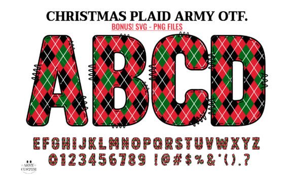 Christmas Plaid Army: A Display Font That Brings Festive Warmth to Digital Design