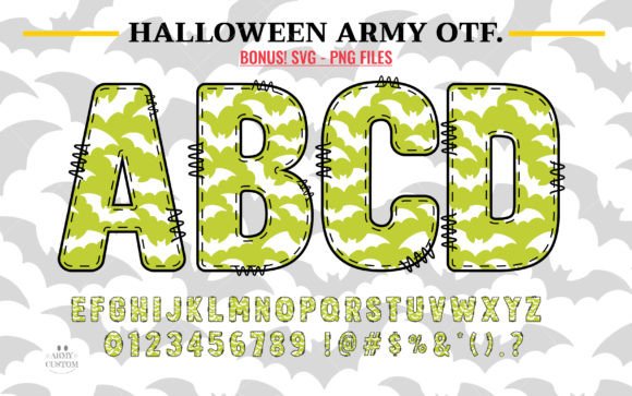 Halloween Army Bats Font