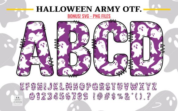 Halloween Army Ghost: A Color Font for Handmade Sellers
