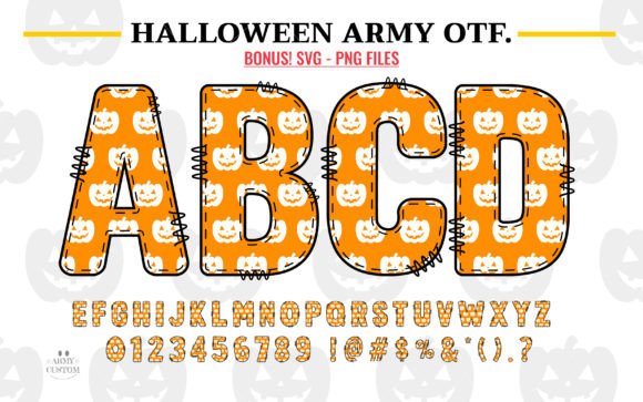 Halloween Army Pumpkin Font