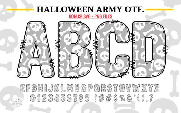 Halloween Army Skull Font Review