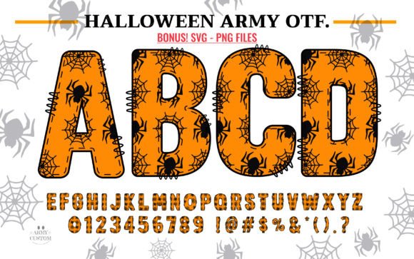 Halloween Army Spider: A Color Font for Editorial Impact