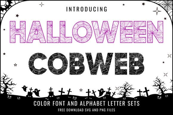 Halloween Cobweb Font for Crafters and Product Makers
