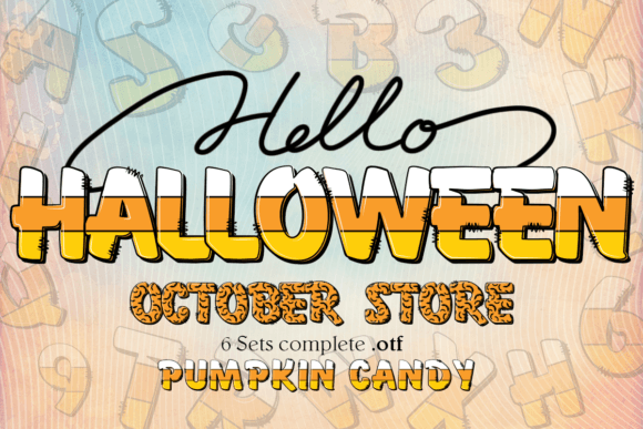 Halloween Pumpkin Candy Font