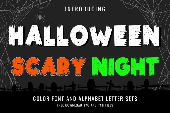 Halloween Scary Night: A Playful Color Font for Handmade Creations