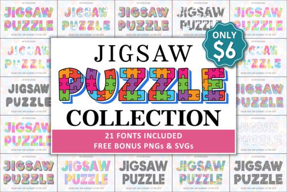 Jigsaw Puzzle Collection: A Playful Font for Brand Identity