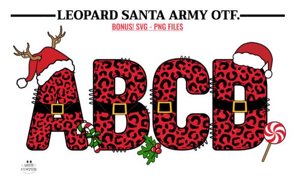 Leopard Santa Army: A Bold Font for Small Business Branding