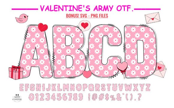 Love Valentine s Army Flower: A Heartfelt Editorial Font