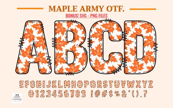 Maple Army: A Warm Color Font for Fall Branding