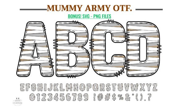 Mummy Army: A Halloween Doodle Font That Brings Magic to Branding Projects