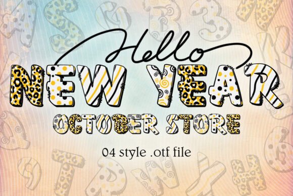 New Year Black and Gold Alphabet: A Font for Elegant Branding
