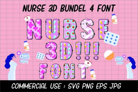 Nurse 3D Font for Impactful Design