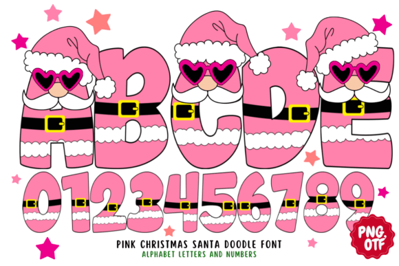 Pink Christmas Santa Doodle Font Review: A Playful Holiday Typeface for Branding
