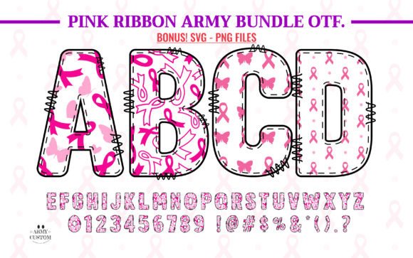 Pink Ribbon Army Bundle: A Typeface with Purpose for Your Brand