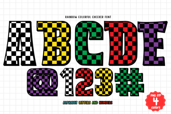 Rainbow Colorful Checker: A Display Font for Digital Energy