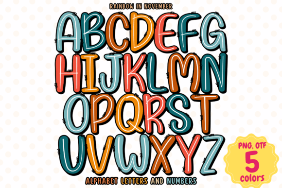 Rainbow in November Font