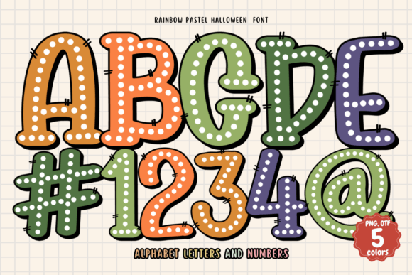 Rainbow Pastel Halloween: A Playful Font for Gentle Branding
