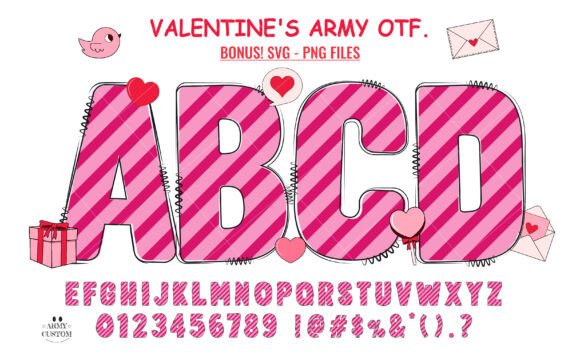 Testing Valentine s Army Stripe: A Doodle Font That Brings Warmth to Branding