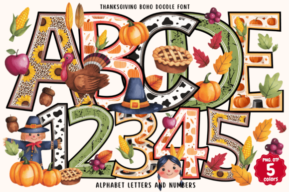 Thanksgiving Boho Doodle: A Hand-Drawn Font for Cozy Campaign Visuals